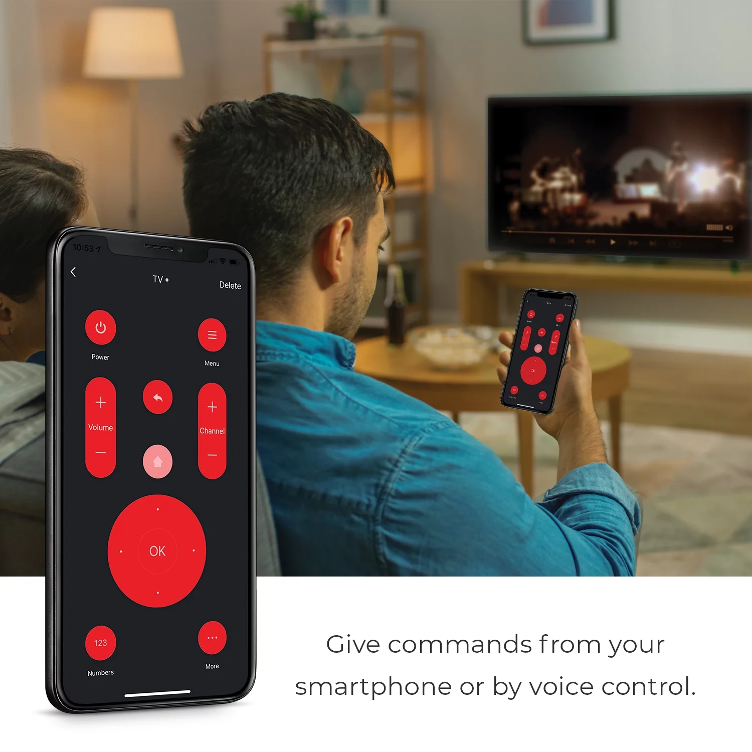 Globe Electric Wi-Fi Smart Black Universal Remote, No Hub Required, Voice Activated, 50279