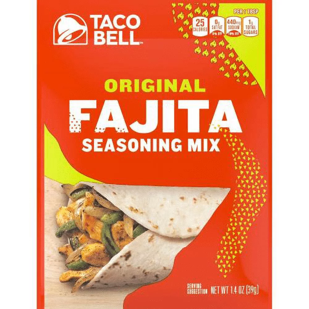 Taco Bell Fajita Seasoning Mix Original, 1.0 OZ (Pack of 14)