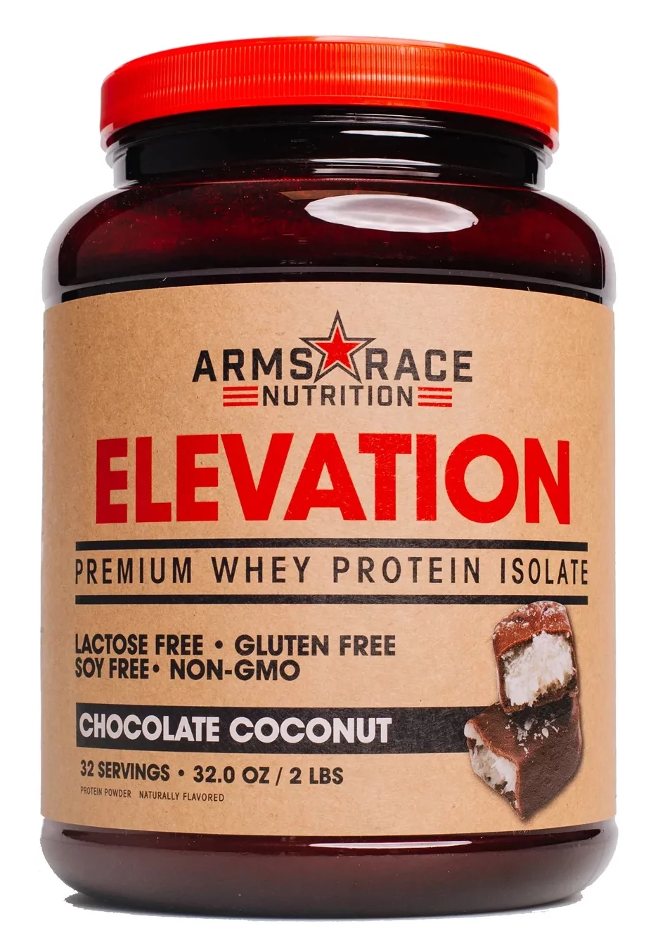 Arms Race Nutrition ELEVATION - Premium Whey Protein Isolate, 32 Servings (Chocolate Coconut)