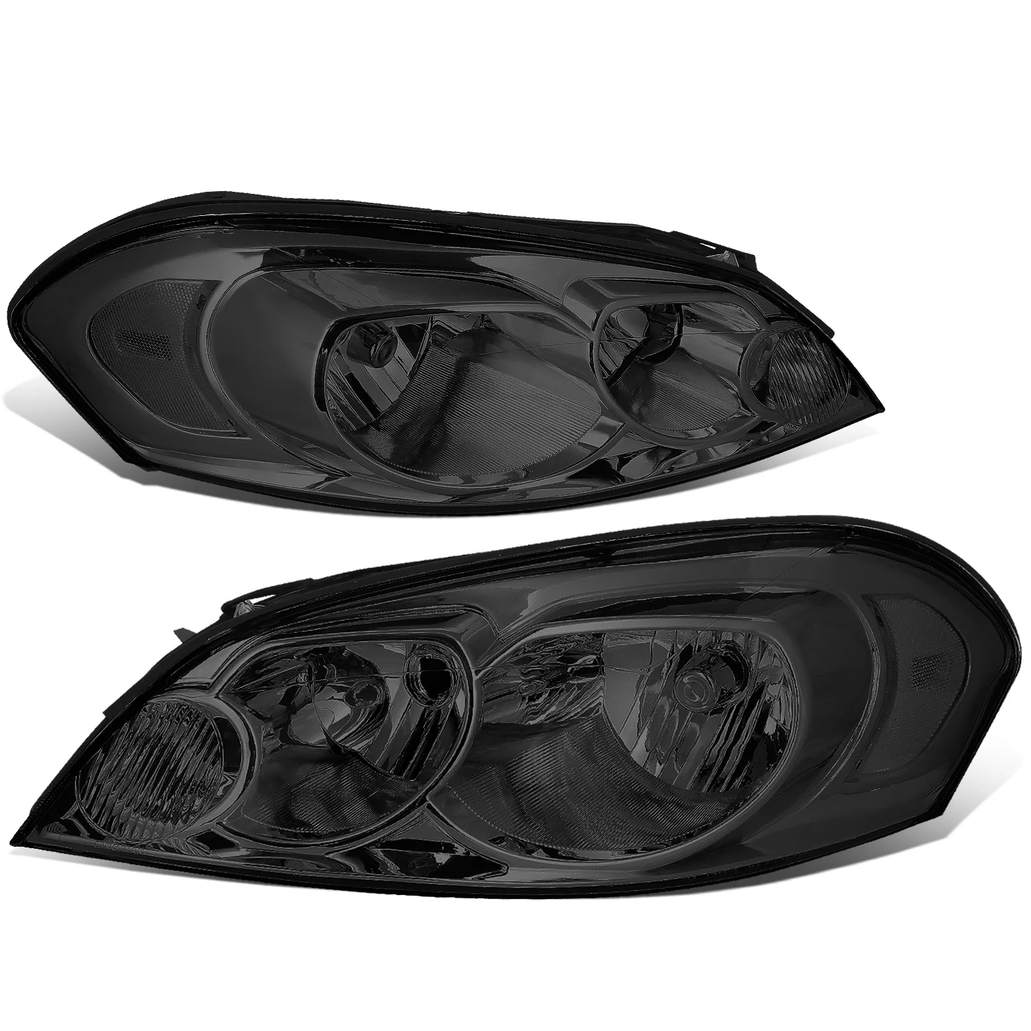 DNA Motoring HL-OH-CI06-SM-CL1 For 2006 to 2016 Chevy Impala Monte Carlo Headlight Assembly Smoked Housing Clear Corner Headlamp 07 08 09 10 11 12 13 14 15
