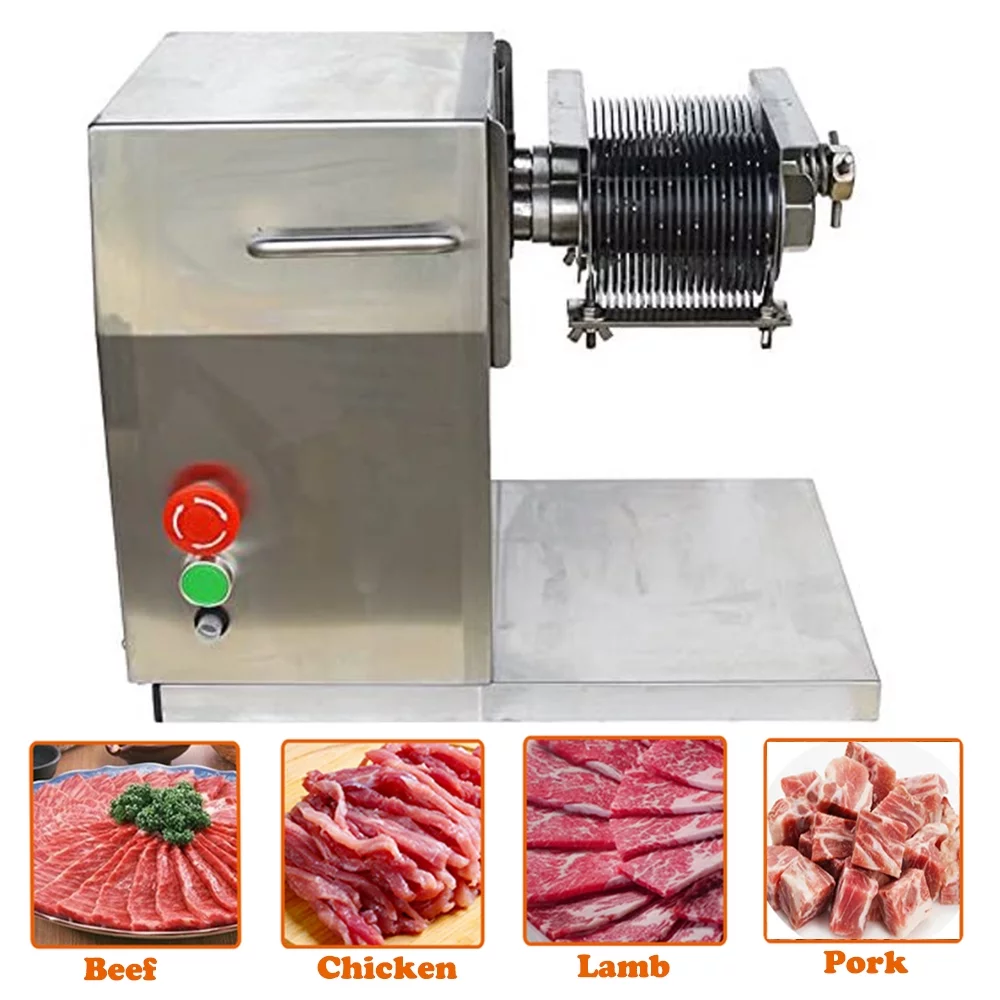 TECHTONGDA Qx Meat Cutter Machine Stainless Steel Meat Slicer 4MM Blade 250Kg/Hour