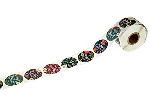 Brown Kraft Holiday Pine Stickers / 500 Classic Christmas Stickers / 6 Alternating Rustic Winter Holiday Labels / 1.5