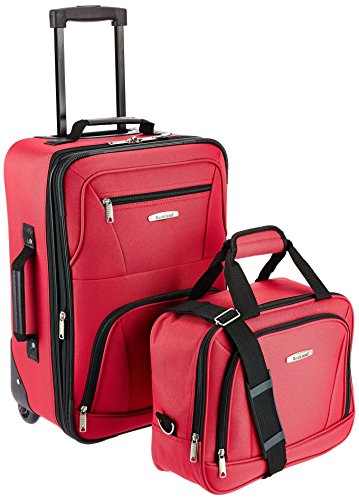 Rockland Fashion Expandable Softside Upright Luggage Set, Charcoal, 2-Piece (14/19)