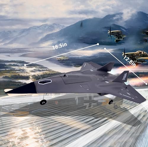 SR-72 RC Plane, 4 Channel Remote Control Airplane, 2.4GHz 6-axis Gyro Stabilizer with 3 Modes, Easy Control for Adults Kids Beginners