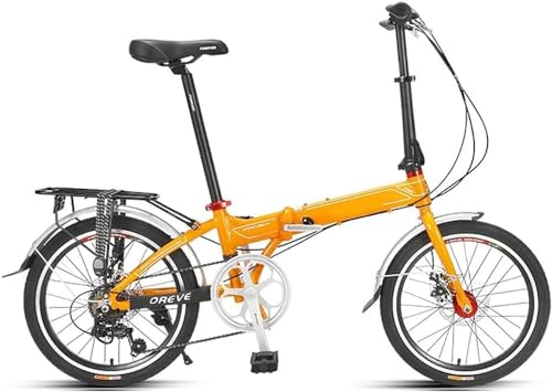 Folding Bicycle Lightweight Alloy Folding City Bike Bicycle, Foldable Bicycle Small Unisex Folding Bicycle 7-Speed Variable Speed, Adult Portable Bicycle City Bicycle