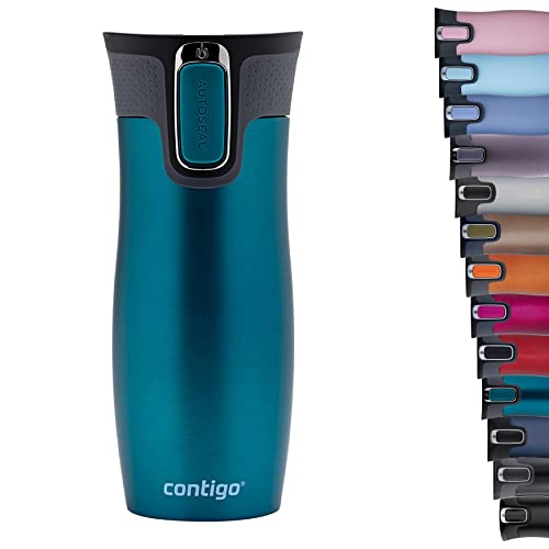 Contigo West Loop Autoseal Travel Mug, Stainless Steel Thermal Mug, Vacuum Flask, Leakproof Tumbler, Coffee Mug with BPA-Free Easy-Clean Lid