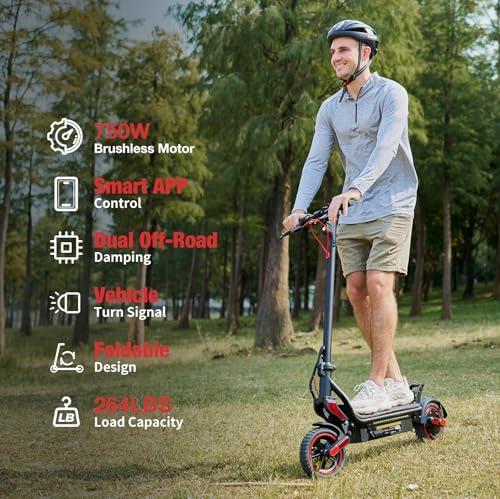 Electric Scooter, 1000W/750W Powerful Motor, 28/25 MPH & 28 Miles, 10