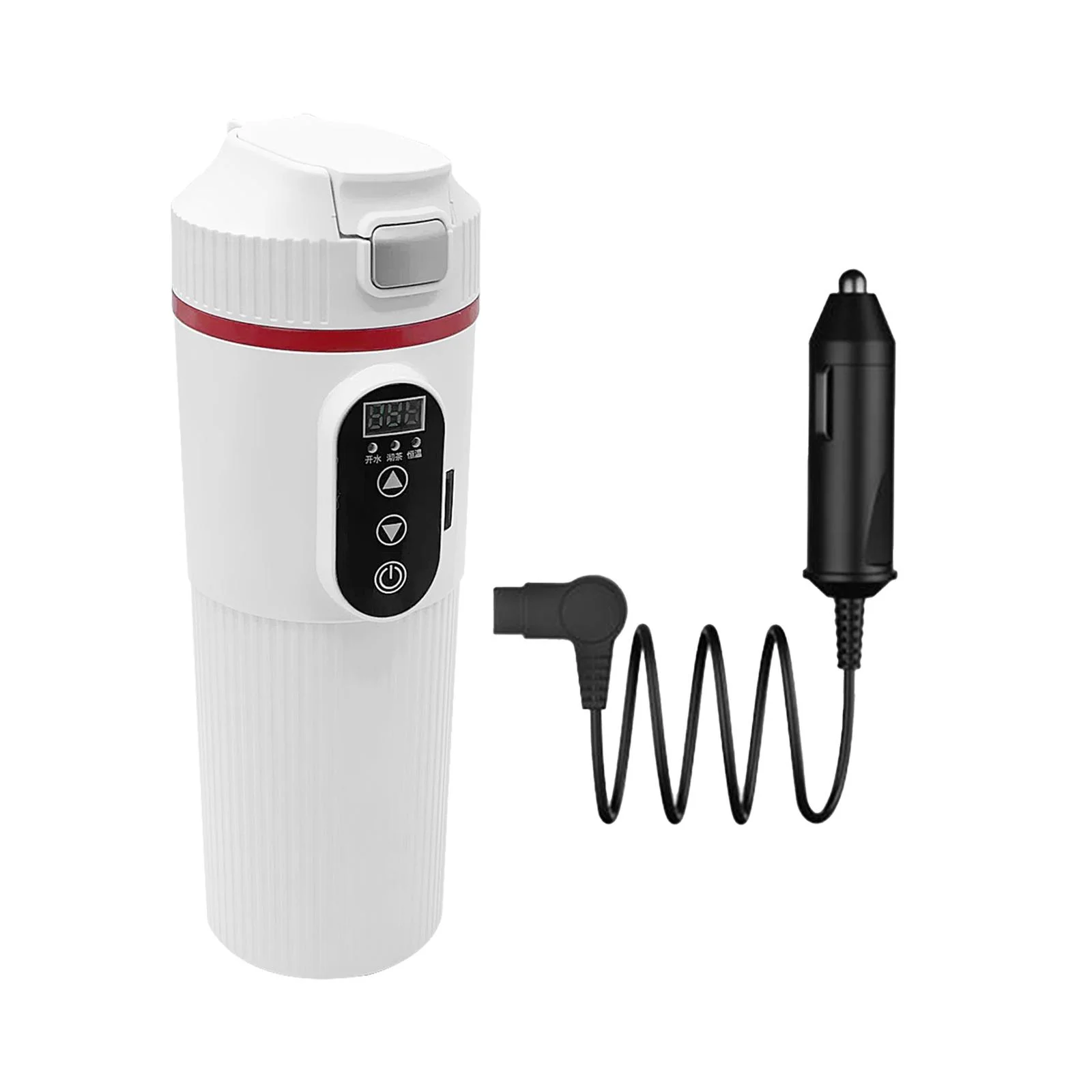 MERIGLARE 12V 24V Car Electric Water Kettle Tea Coffee Kettle DC Powered Fast Heating Speed 22x7cm Water Boiler Heater Portable Durable