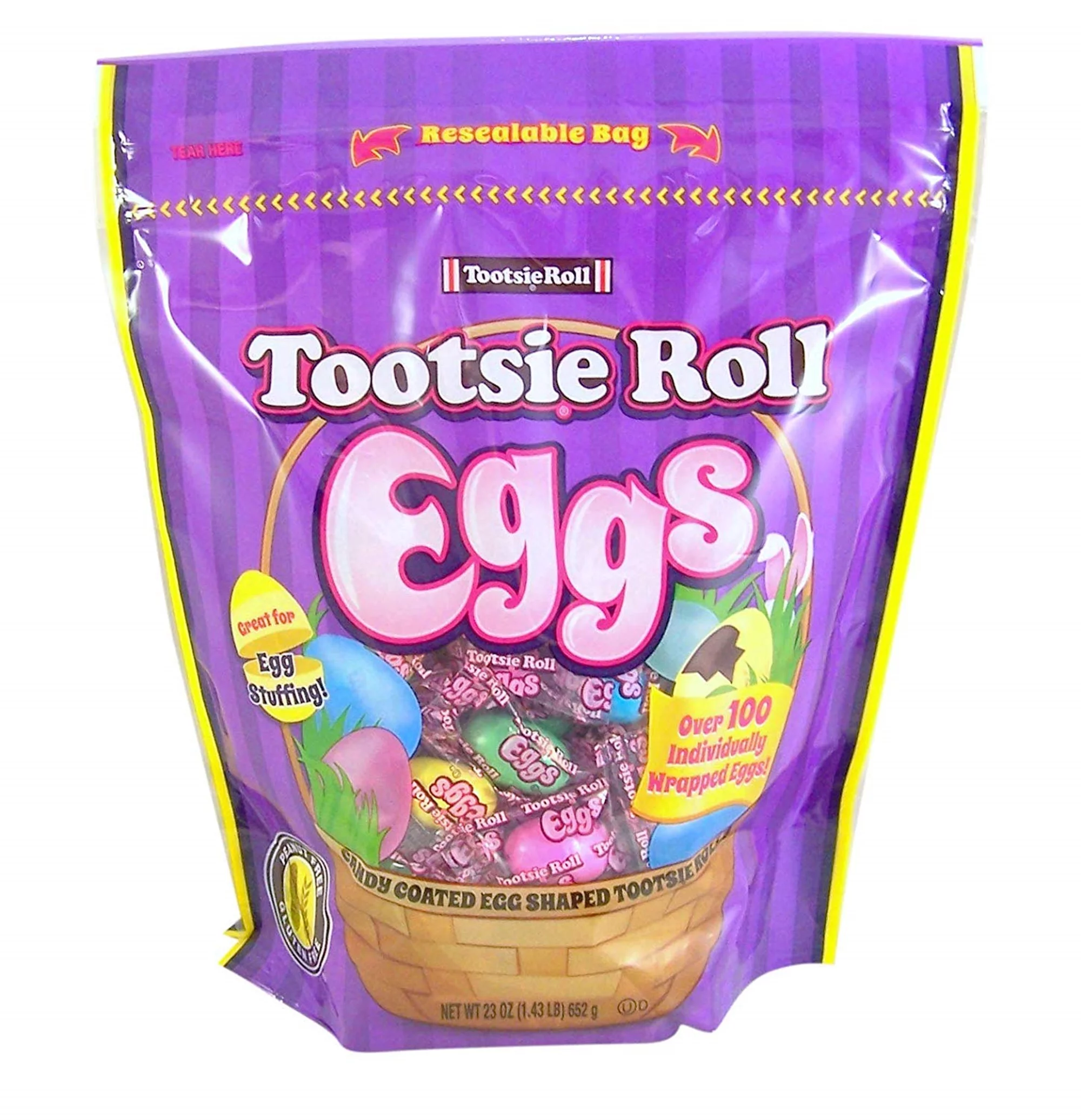 Tootsie Roll Eggs, Easter Candy, Pack of 2, 23 Ounces per Bag