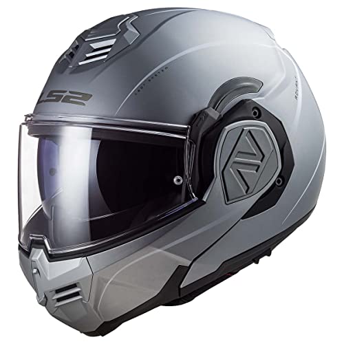 LS2 Helmets Advant Modular Helmet (Noir Matte Black - Large)
