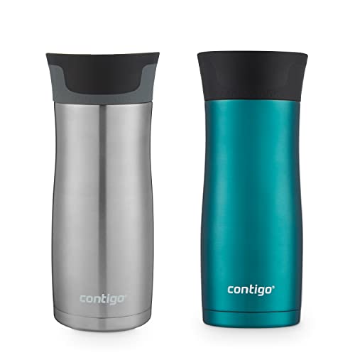 Contigo AUTOSEAL West Loop Vacuum-Insulated Stainless Steel Travel Mug with Easy-Clean Lid 20 oz Sake