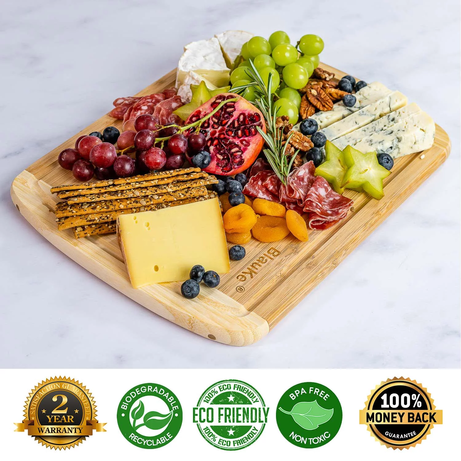 BlauKe® Wood Cutting Board for Kitchen – 14x11