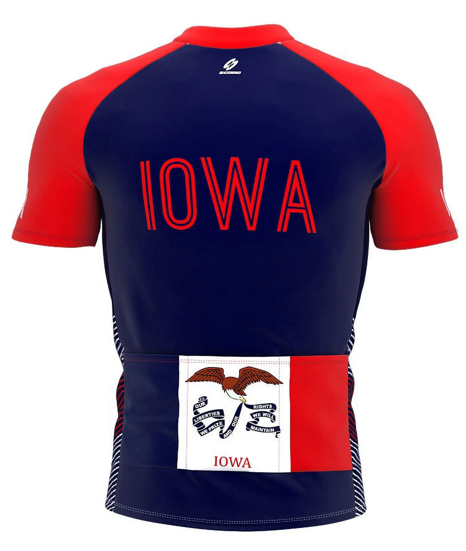 Iowa Bike Short Sleeve Cycling Jersey  for Men - Size 3XL