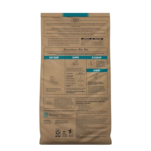 O.M. Scott and Sons Tall Fescue Blend Grass Seed, Fertilizer and Soil Improver, Naturally Crowds Out Weeds, Covers Up to 2,000 sq. ft., 8 lbs.