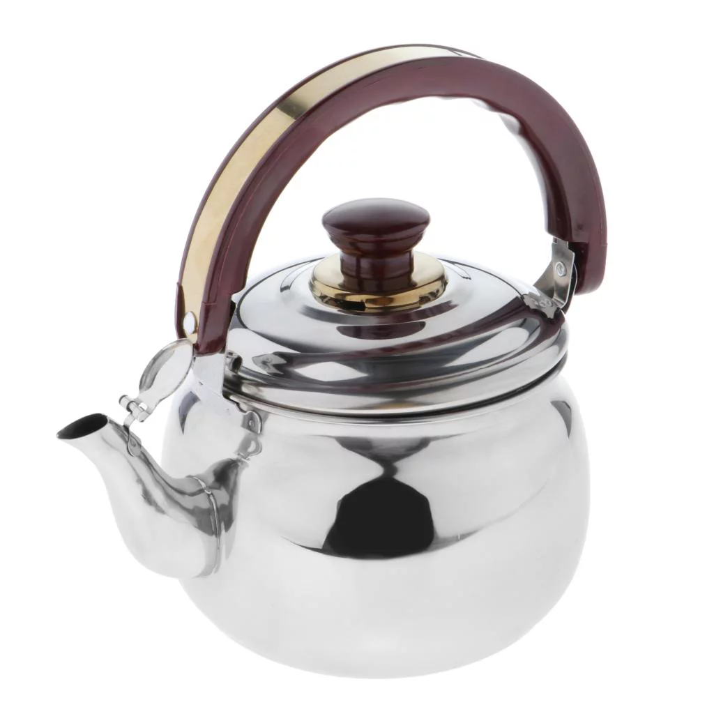 1.0L Stainless Steel Whistling Kettle Electric Gas Hobs Camping Hiking