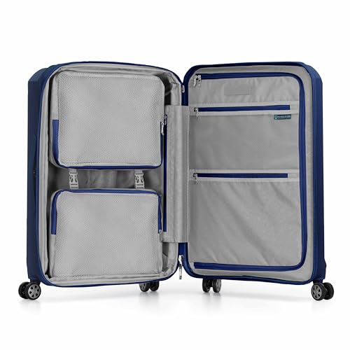 Traveler's Choice Pagosa Indestructible Hardshell Expandable Spinner Luggage, Black, 22