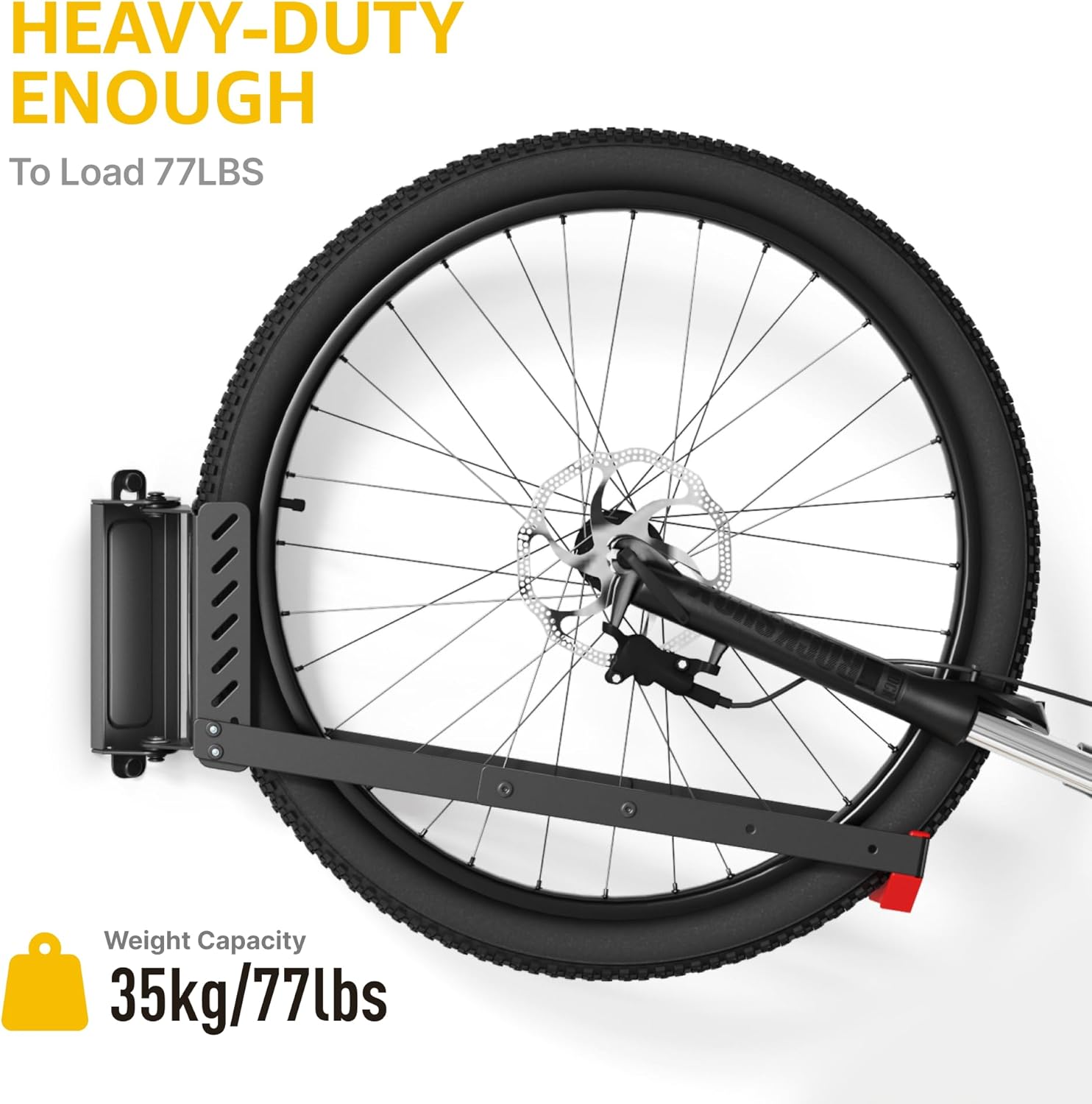 Swivel Bike Wall Mount, Swivel Bike Rack + No Heavy Lifting Required Bike Wall Mount, Space-Saving Bike Rack Garage