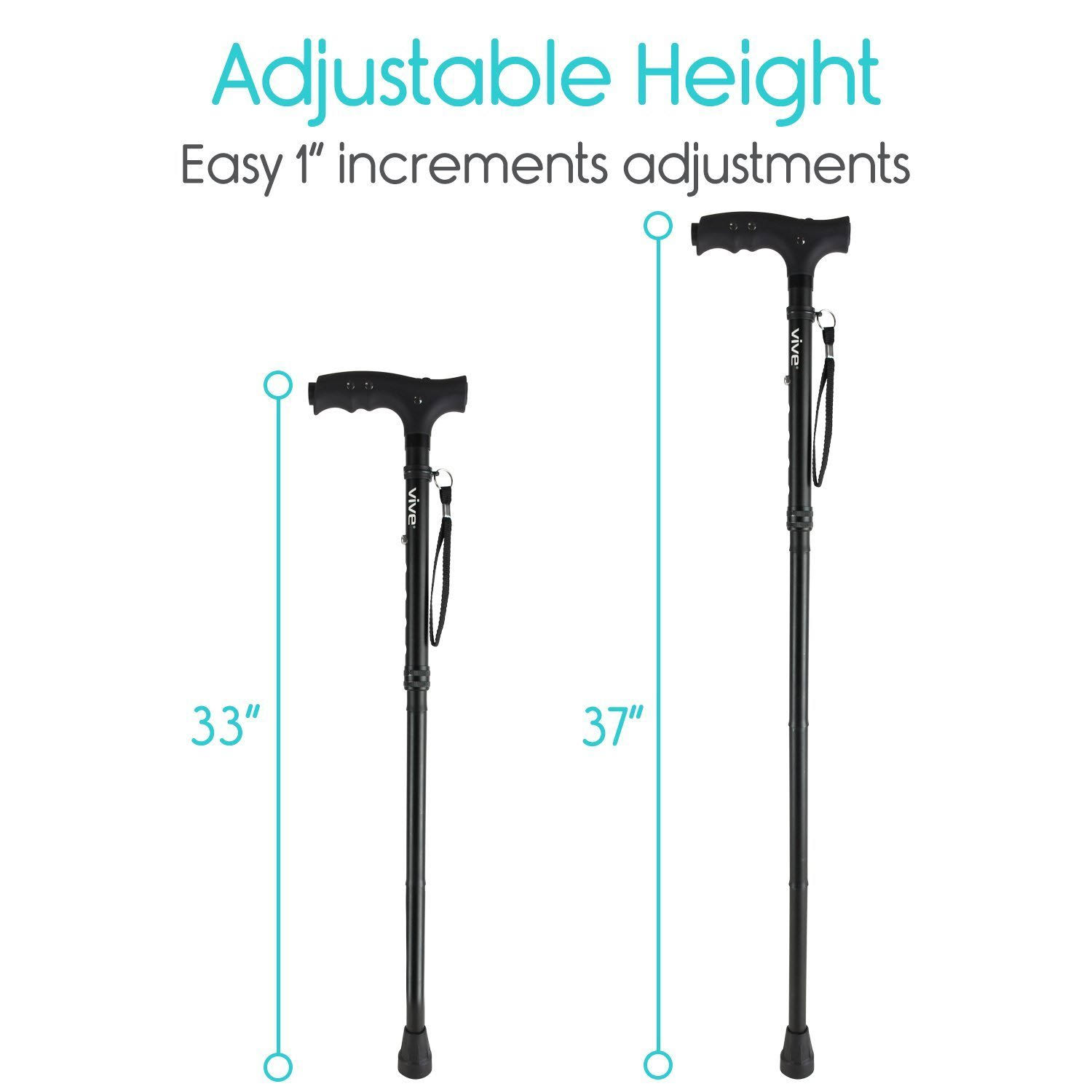 Vive LED Folding Cane with Light Adjustable
