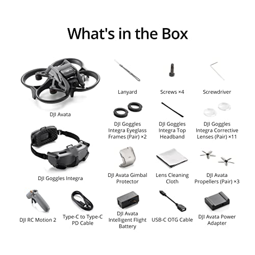 DJI Avata Pro-View Combo - First-Person View Drone UAV Quadcopter with 4K Stabilized Video, Super-Wide 155° FOV, Emergency Brake and Hover, Includes New RC Motion 2 and Goggles 2