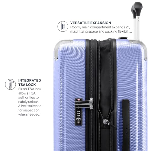 Travelpro Pathways 3 Hardside Expandable Luggage, 8 Spinner Wheels, Lightweight Hard Shell Suitcase, Carry On 21 Inch, Black Knight