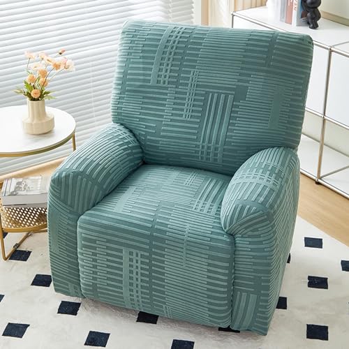 Recliner Slipcovers Stretch Printed Sofa Cover Lazy Boy Chair Covers Slipcover Furniture Protector Leather Recliner Chair Cover for Rocking Recliner (Color : PinkA, Size : 4-Piece Set)