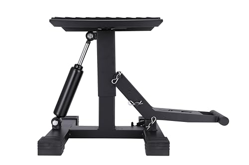 Motorcyce Lift Jack Stand 1100Lbs Capacity Hydraulic Lift Stand Operation Adjustable Height Hoist Table Maintenance Universal Stand for Motorcycle Dirt Pit Bike Enduro Dual Sport Motocross