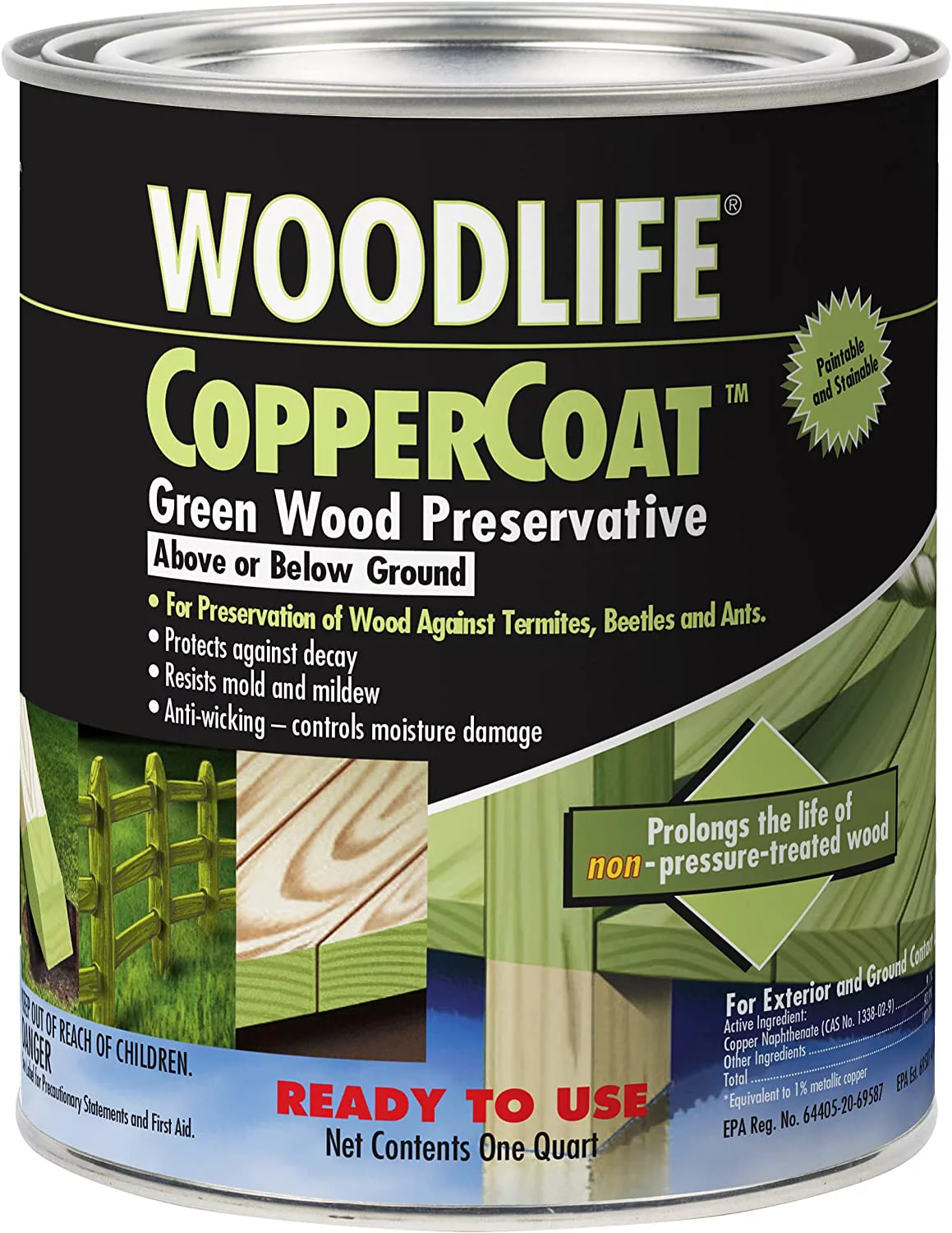 Rust-Oleum 1904 Wolman Woodlife Coppercoat Green Wood Preservative, 0.23 Gallon
