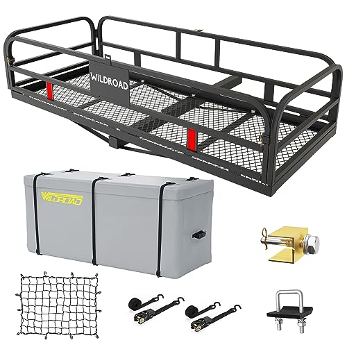 Wildroad Hitch Cargo Carrier 500 LBS Capacity Vehicle Trailer Baskets 60