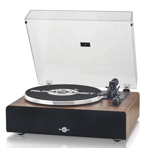 Vinyl Record Player with Speakers,High Fidelity Turntables for Vinyl Records with Magnetic Cartridge AT-3600L,Bluetooth Playback Built-in Phono Preamp,Belt Drive 2-Speed