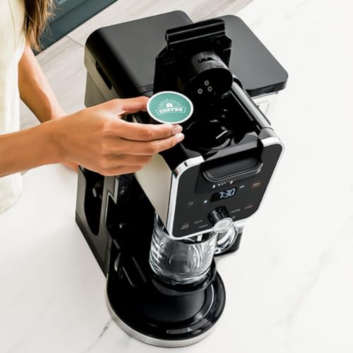 Ninja CFP451CO DualBrew System 14-Cup Coffee Maker, Single-Serve Pods & Grounds, 4 Brew Styles, Built-In Fold Away Frother, 70-oz. Water Reservoir Carafe, Black Extra Large (Renewed)