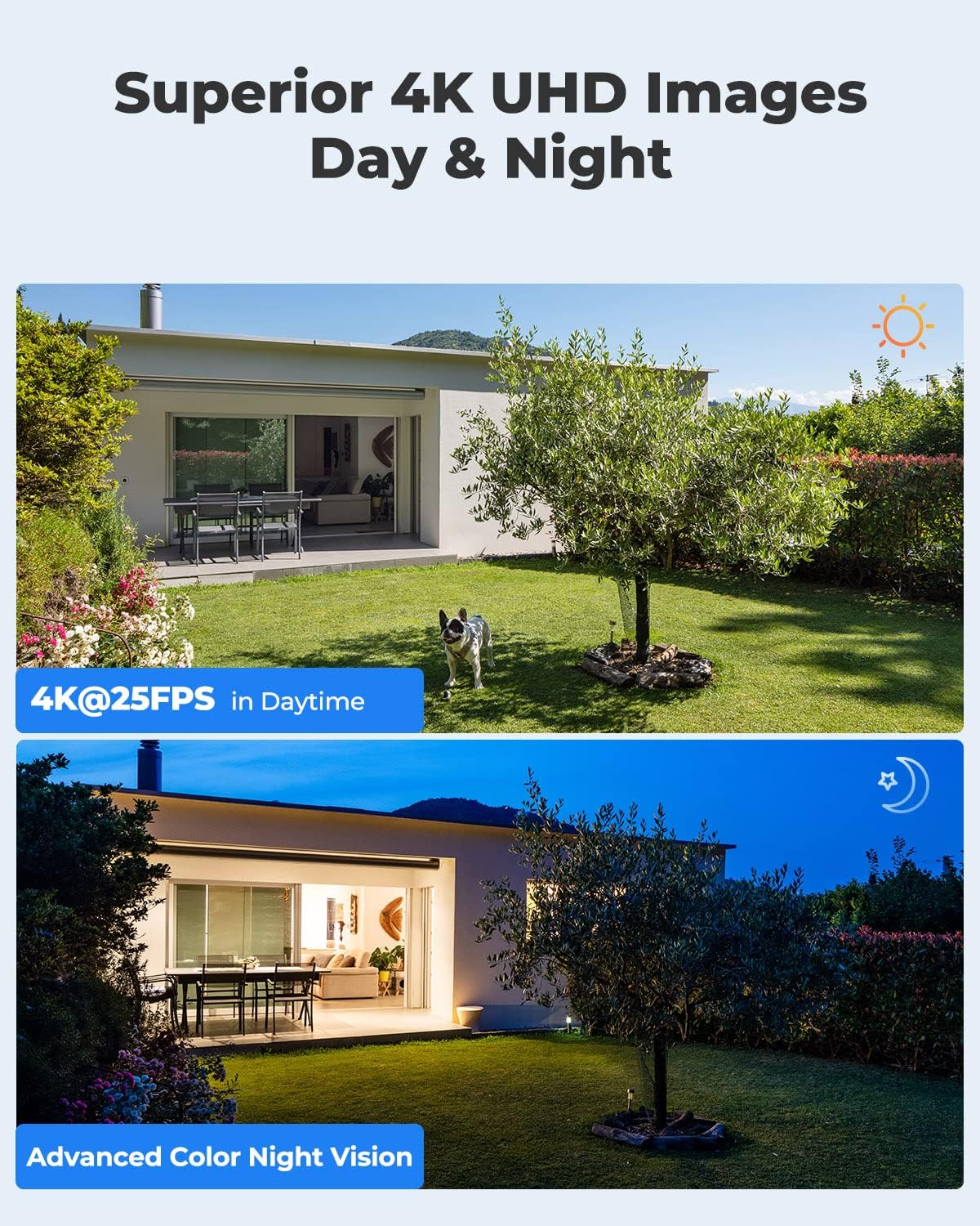 REOLINK 4K PTZ Outdoor Camera, PoE IP Home Security Surveillance, 5X Optical Zoom Auto Tracking, 3pcs Spotlights 190 Ft Color Night Vision, Two Way Talk, Up to 256GB SD Card(Not Included), RLC-823A