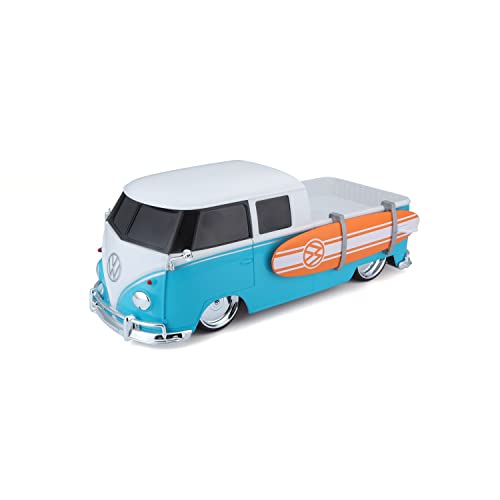 Maisto Tech R/C 1:16 Scale 2.4 GHz VW Type 2 Pick-up w/Surfboard, Blue with White