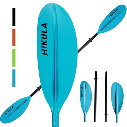 Kayak Paddle 4 Pieces Aluminum Shaft and PP Blade Floating 86.6in/220cm, 90.5inch/230cm Lightweight Oars