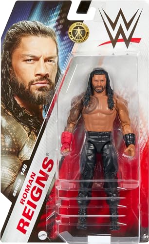 Mattel WWE Action Figure, Series #146 Roman Reigns 6-inch Collectible with 10 Articulation Points & Life-Like Look
