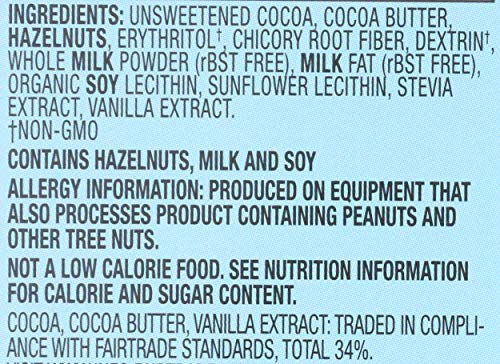 Lily's Sweets, Hazelnut Milk Chocolate Bar, 2.8 Ounce