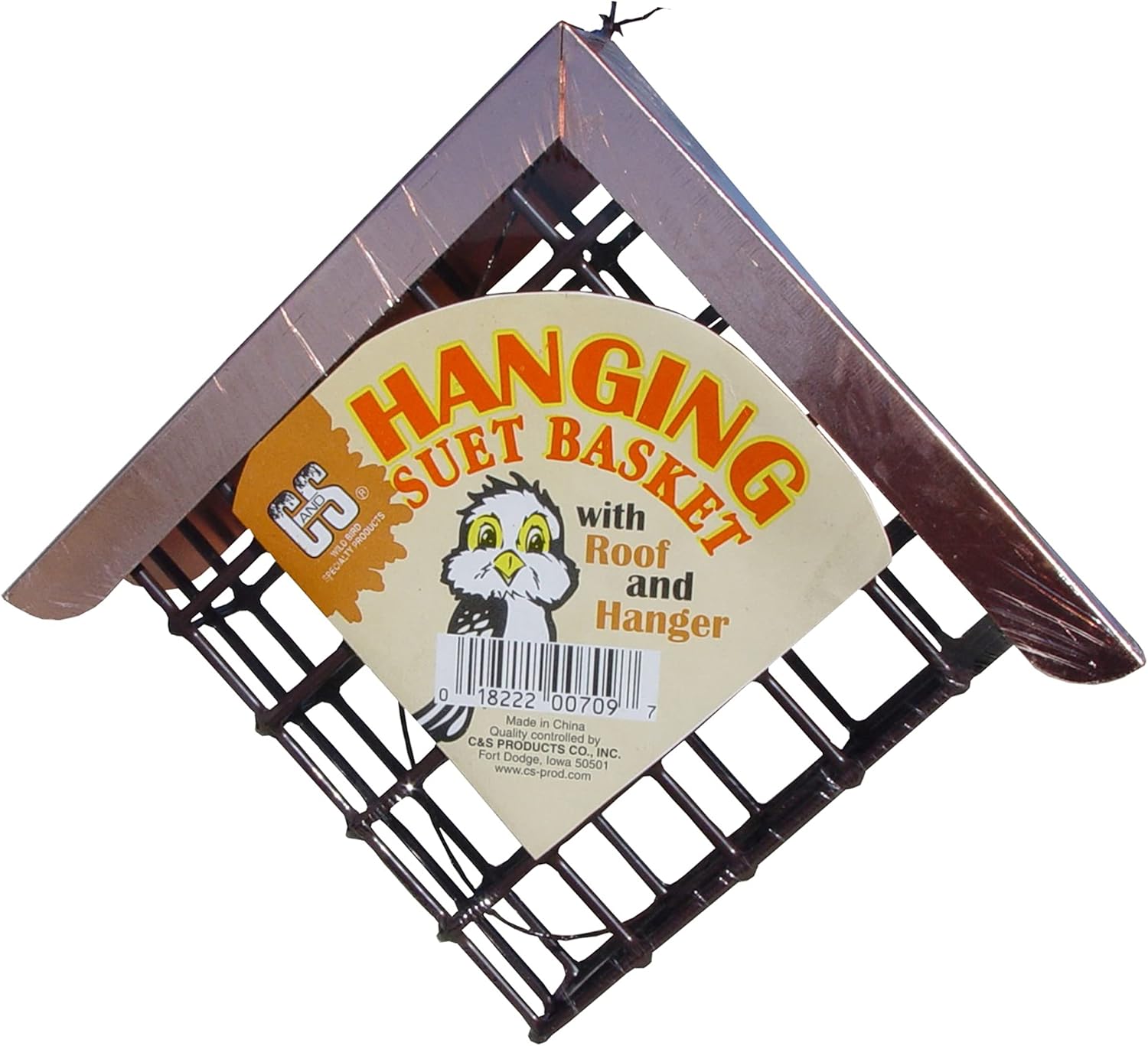 C&S Hanging Suet Basket w/Roof 14.4 Ounces