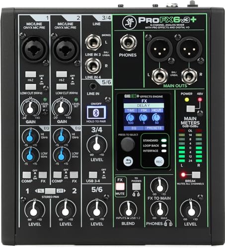 Mackie ProFX10 Go Battery-powered 10-channel Mixer with USB and Enhanced Effects