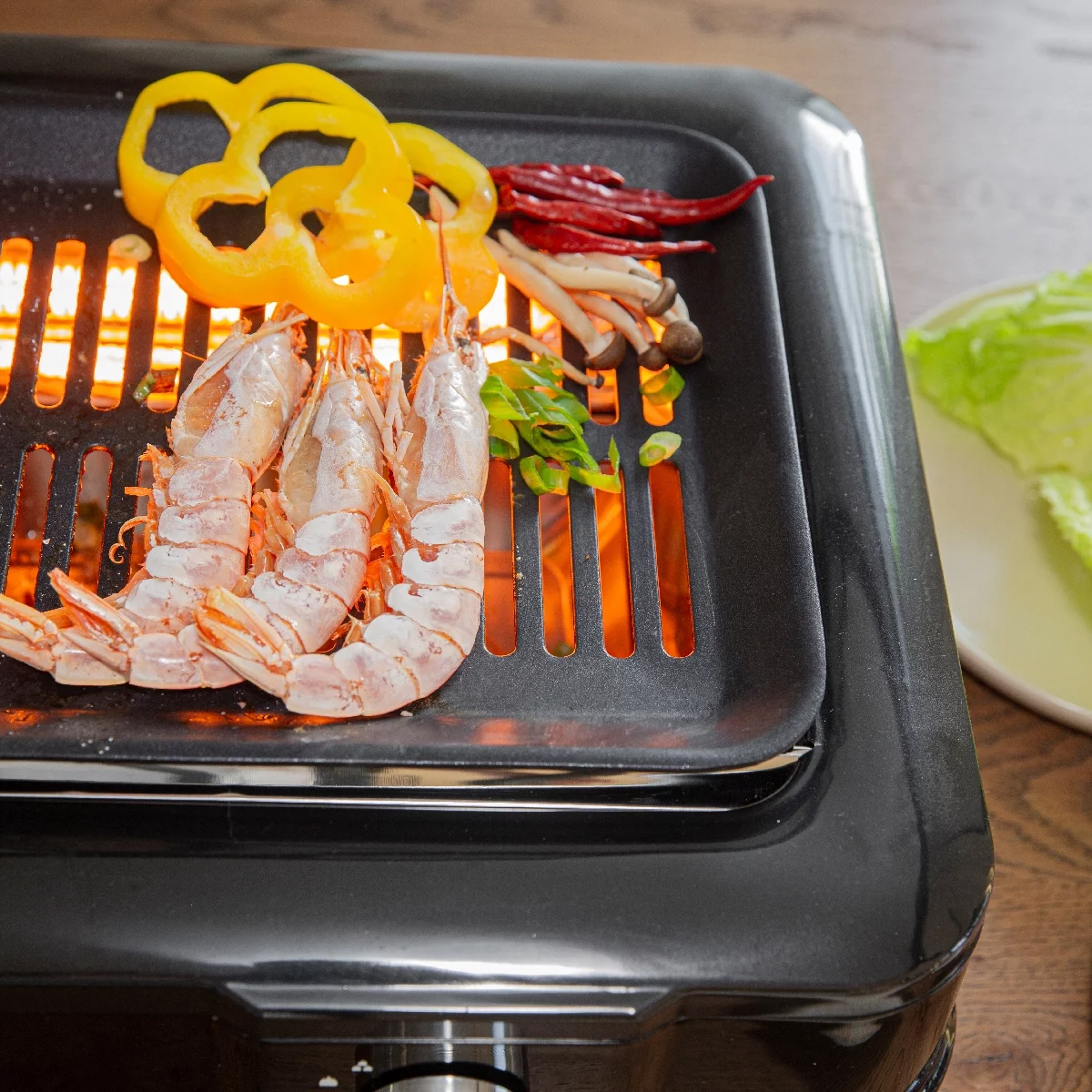 Barton Electric ‎Alloy Steel BBQ Grill with Non-Stick Coating Temperature Control Drip Tray Black