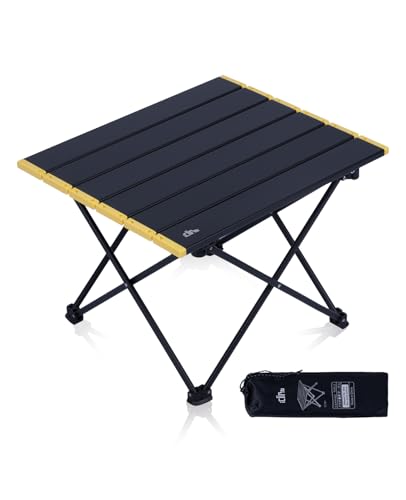iClimb Ultralight Compact Camping Folding Table with Carry Bag (Blue - S)