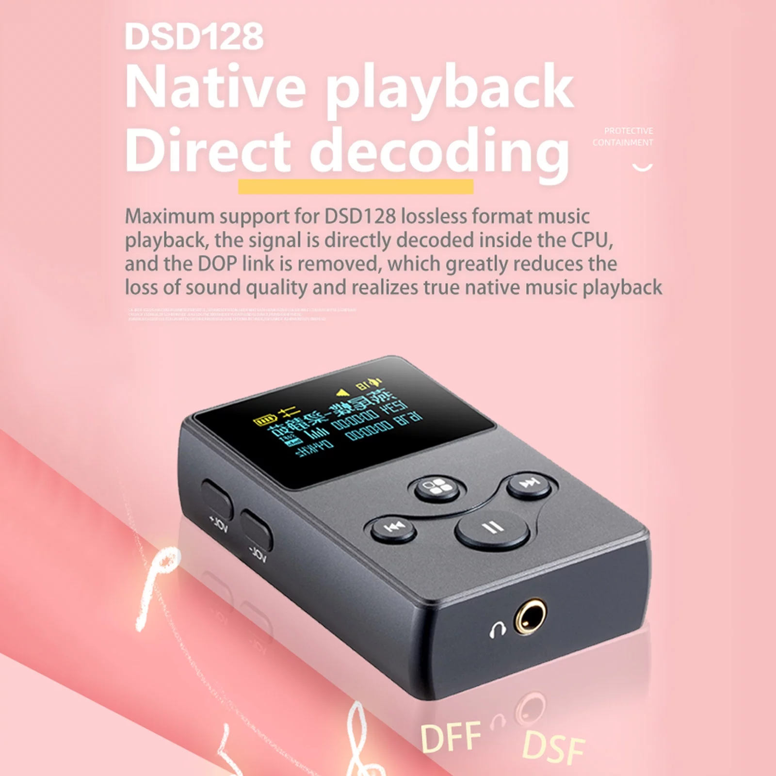 xDuoo X2S HiFi  Player High Fidelity Lossless Audio Player DSD FLAC APE WMA WAV AAC MP3 Player TF Card Reading Up to 128GB