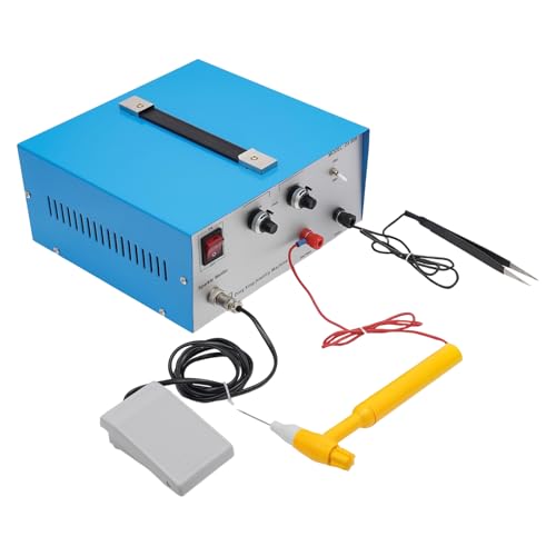 Jewelry Welding Machine 80A 110V Jewelry Spot Welder Gold Silver Platinum Welding Machine 390W Electric Soldering Machine Professional Precise Jewelry Spot Welder with Foot Pedal