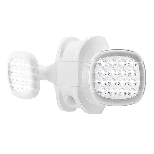 BIGLIGHT Motion Sensor Light Outdoor Battery Operated, IP65 Waterproof Wireless Outdoor Security Flood Light Sensor Auto On Off for Porch , Patio, Stairs Garage, 6000K White (1Pack)