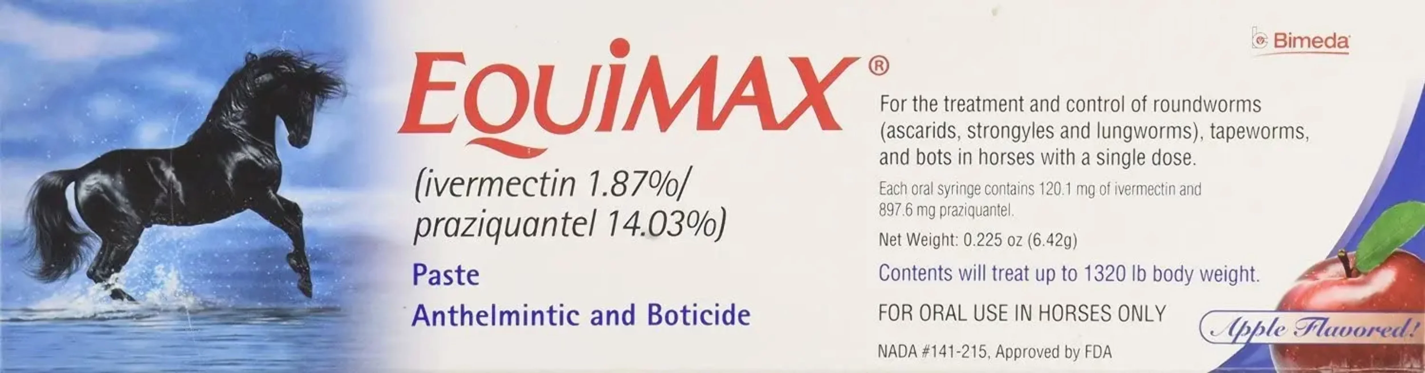 Equimax Horse Wormer Tapes and All Major Parasites 6 Tubes