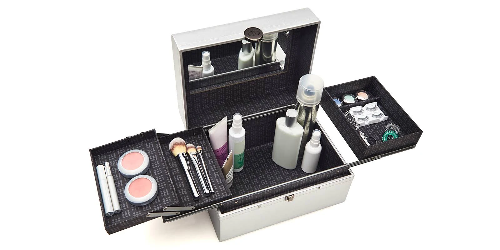 Caboodles Large Train Case - Silver