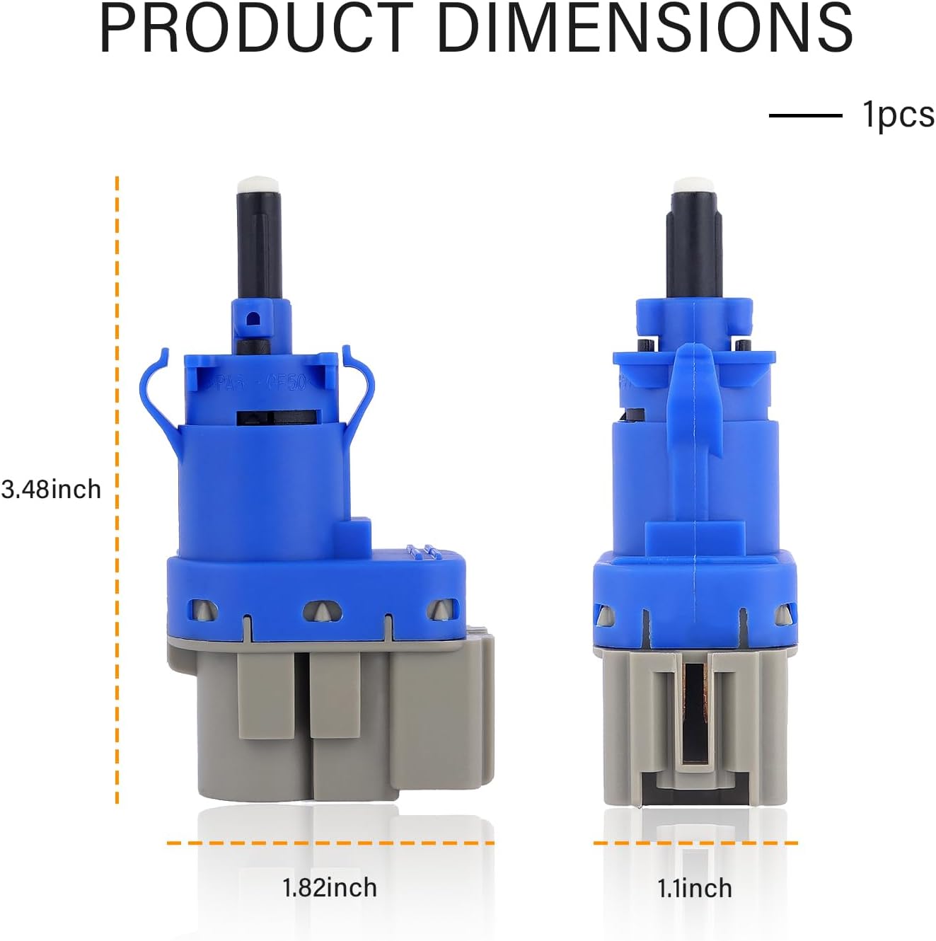 Brake Light Switch,Standard 4Pin Brake Pedal Switch Compatible with Ford F150/250/350,Explorer,Lincoln MKC,Mazda,Mercury,Car Accessories Stop Light Switch OEM#8T4T-9G854-AA,4838697