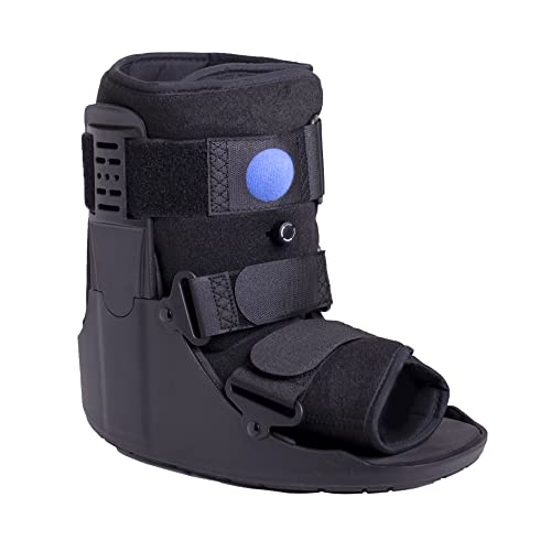 Brace Direct Short Air Walker Cam Fracture Boot - Low Profile For Soft Tissue Injuries, Ankle or Foot Fracture, Sprained Ankle, & Injury Protection and Stabilization Fracture Boot
