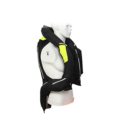 YXYECEIPENO Motorcycle Airbag Vest Lightweight Reflective Riding Vest with Tail, Neck Airbag for Bicycles
