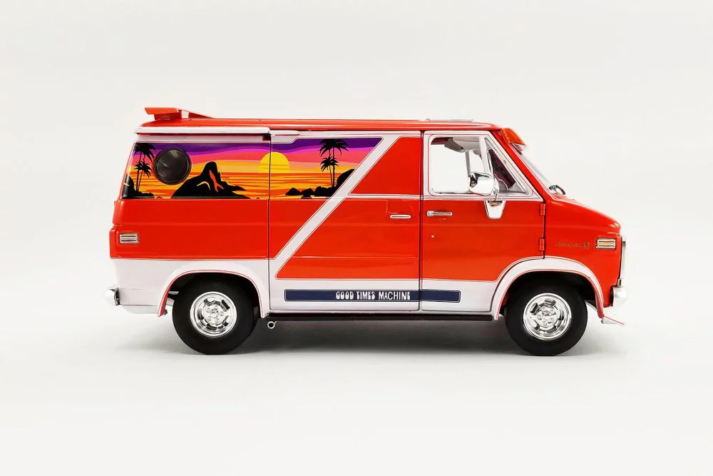 1976 Chevy G-Series Van - Good Times Machine, Orange - Acme A1802100 - 1/18 scale Diecast Car