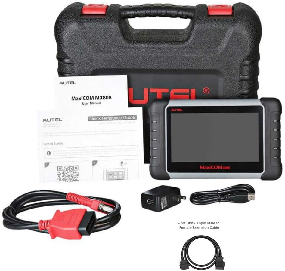 Autel Scanner MaxiCheck MX808 OBD2 Diagnostic Scan Tool Same functionalities of MK808/MK808BT Bi-Directional Scan Tool 2 Years Free Update 28+Services FCA AutoAuth Active Tests Work with MV105 MV108