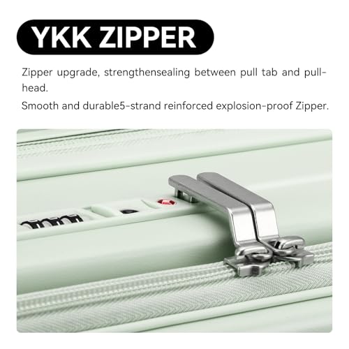 ROAMING Grace Expandable Carry On Luggage Airline Approved, 20 Inch Hardside Carry On Suitcase with Wheels, Travel Harshell Spinner Small Luggage with Tsa Lock, Jade cyan, 20-Inch Carry-On